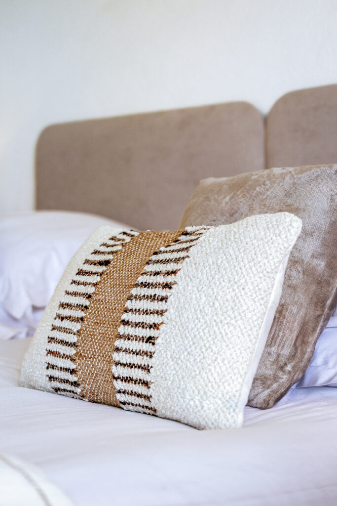 Détail de matières naturelles et textiles élégants